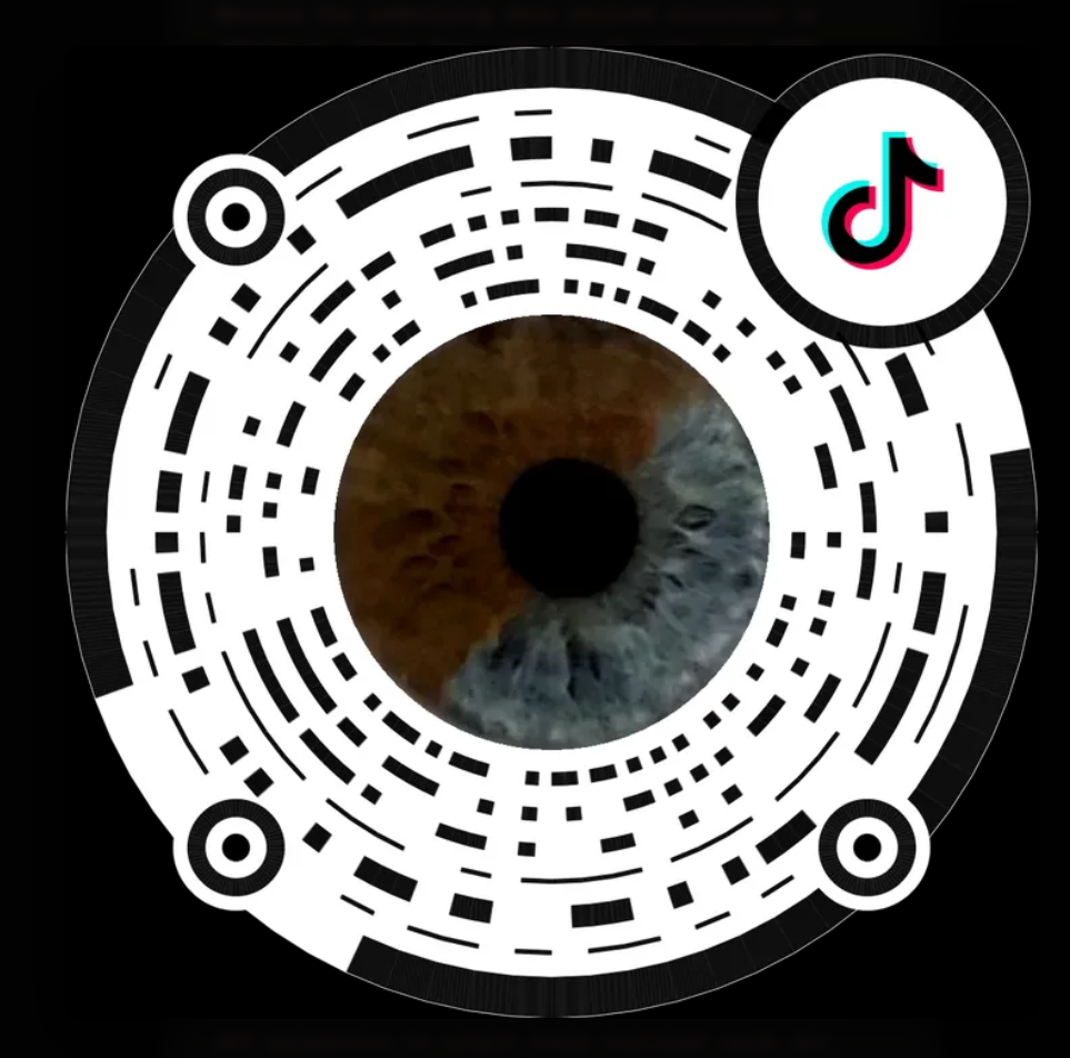 The custom stylized Chinese Douyin QR code format showing integrated avatar design